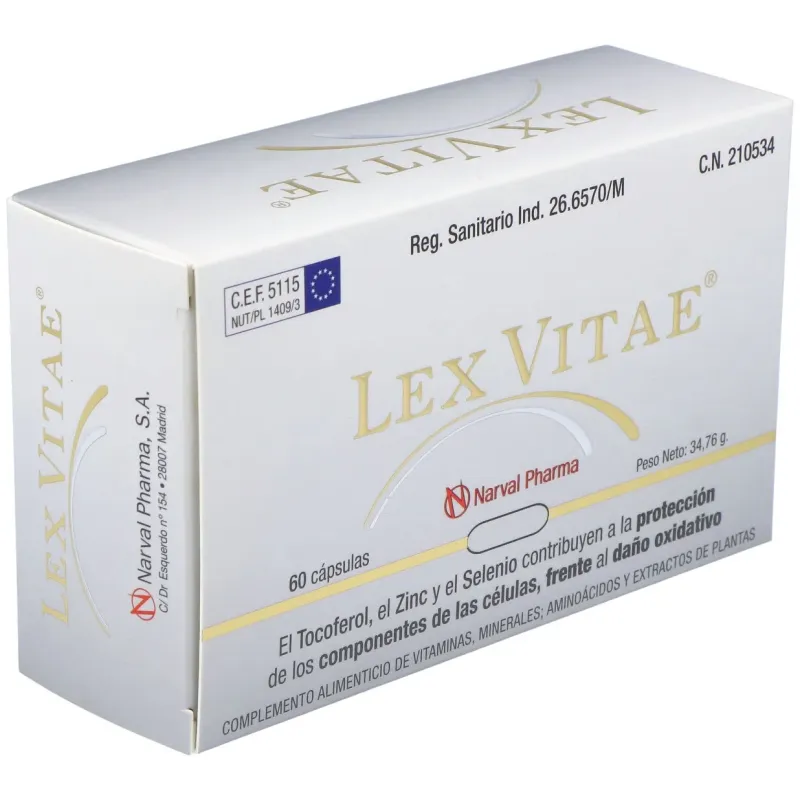 Lex vitae (uso interno) blister 60cap. | Farmacia Barata