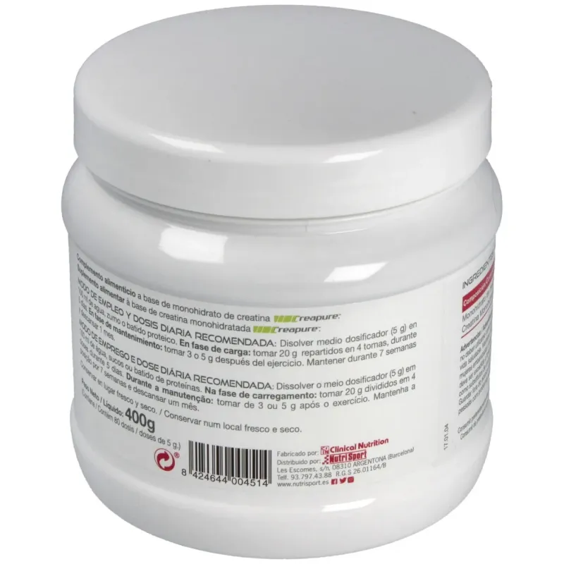Nutrisport creatina monohidrato creatina polvo 400g | Farmacia Barata