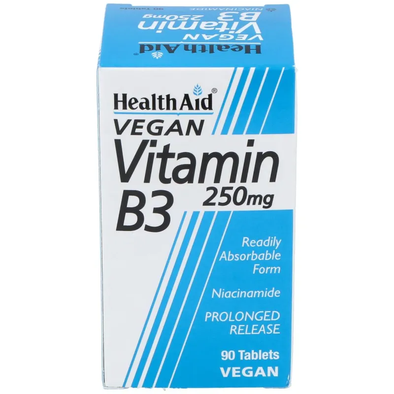 Healthaid vitamina b3 (niacinamida) 250mg 90comp | Farmacia Barata