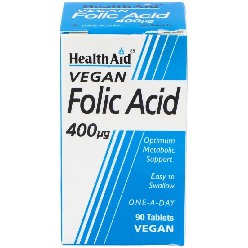 Acido folico 90comp. health aid | Farmacia Barata
