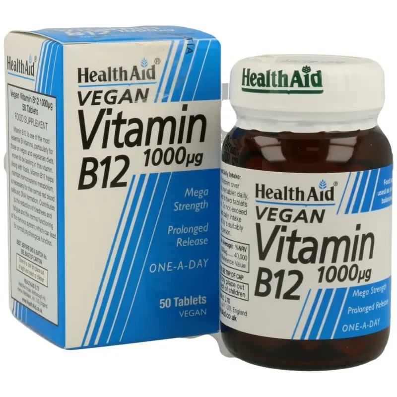 Healthaid vitamina b12 1 000 ui 50 comprimidos | Farmacia Barata Healthaid vitamina b12 1 000 ui 50 comprimidos | Farmacia Barata