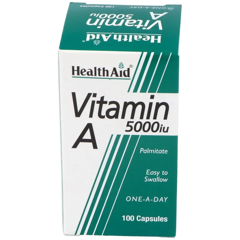 Vit a 5000ui con vit d 400ui 100cap. health aid | Farmacia Barata