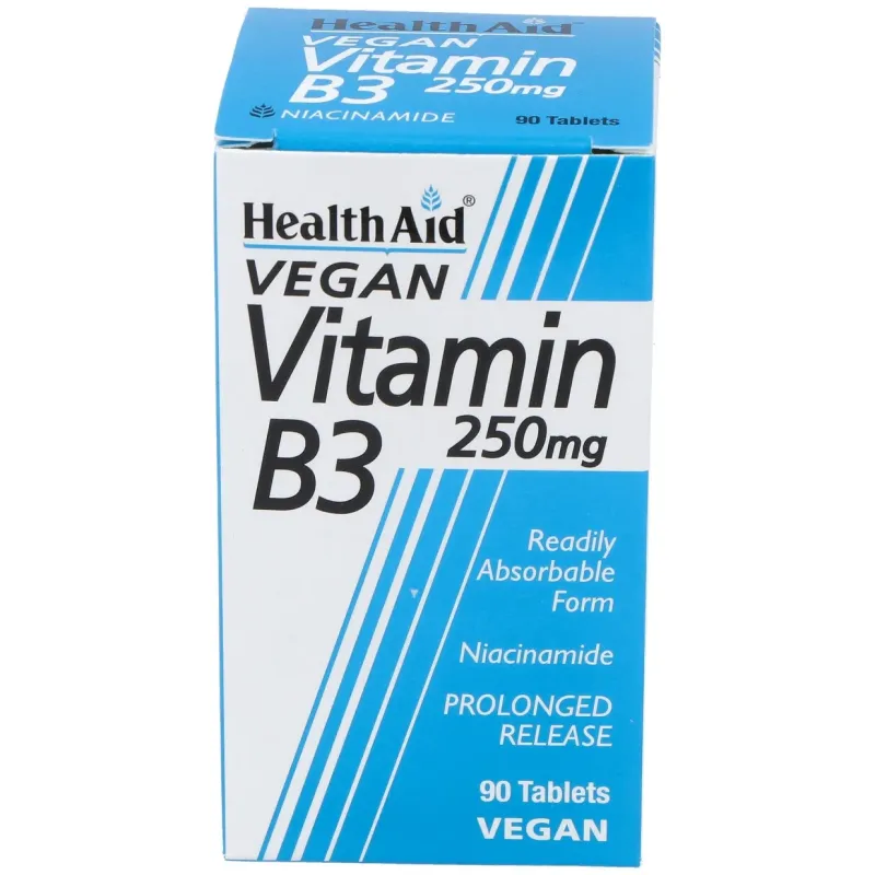 Healthaid vitamina b3 (niacinamida) 250mg 90comp | Farmacia Barata