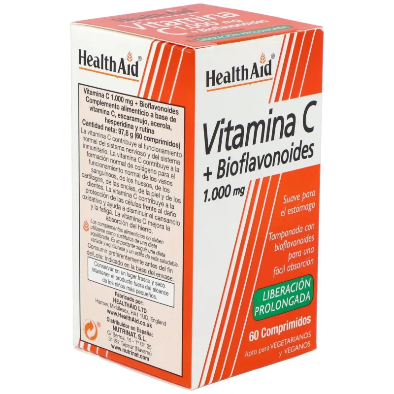Vit c + bioflavonoides 60comp. health aid | Farmacia Barata Vit c + bioflavonoides 60comp. health aid | Farmacia Barata