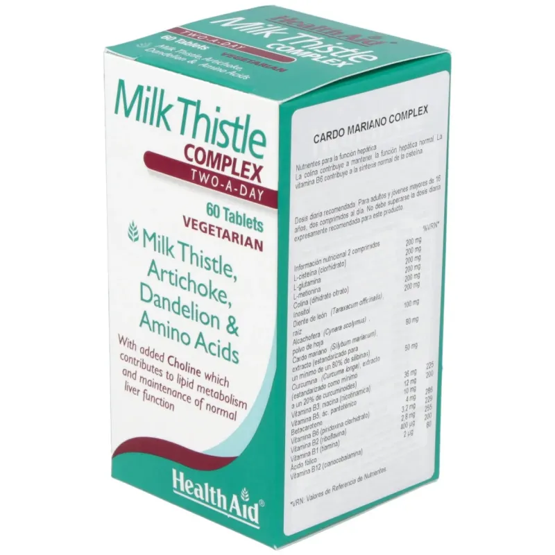 Health aid milk thistle complex cardo mariano | Farmacia Barata
