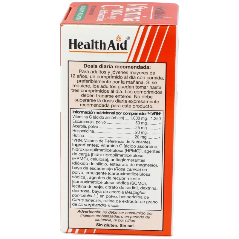 Vit c + bioflavonoides 60comp. health aid | Farmacia Barata Vit c + bioflavonoides 60comp. health aid | Farmacia Barata