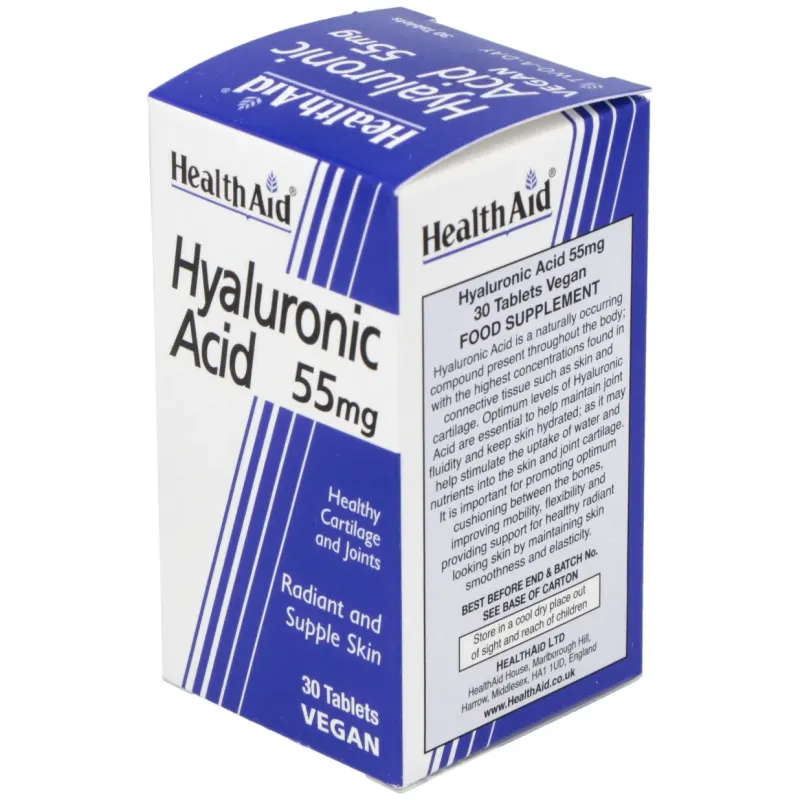 Acido hialuronico 55mg. 30comp. health aid | Farmacia Barata