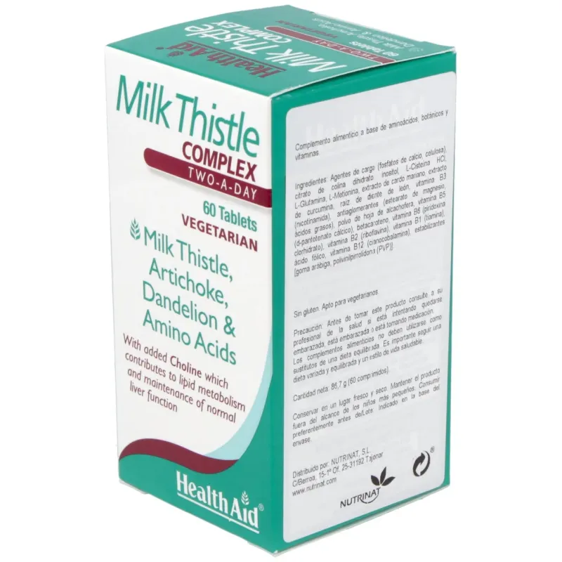 Health aid milk thistle complex cardo mariano | Farmacia Barata