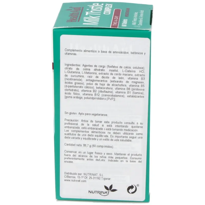 Health aid milk thistle complex cardo mariano | Farmacia Barata