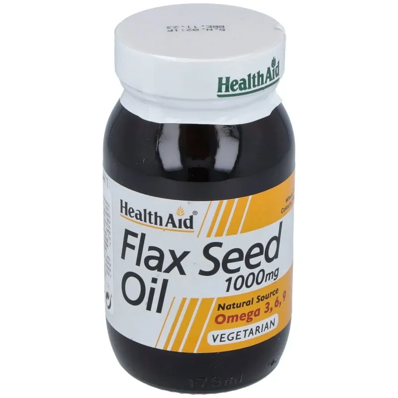 Aceite de linaza flaxseed oil 60cap. health aid | Farmacia Barata