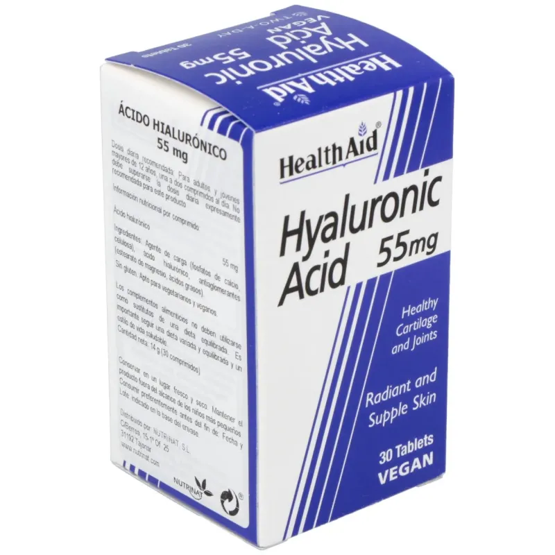 Acido hialuronico 55mg. 30comp. health aid | Farmacia Barata