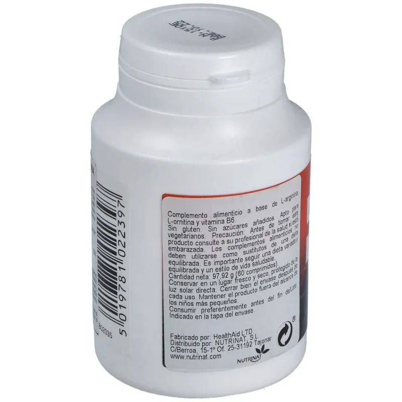 Healthaid orginina ornitina vitamina b6 60comp | Farmacia Barata