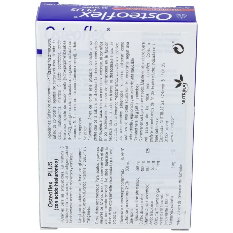 Osteoflex plus con ac.hialuronico 30comp. | Farmacia Barata