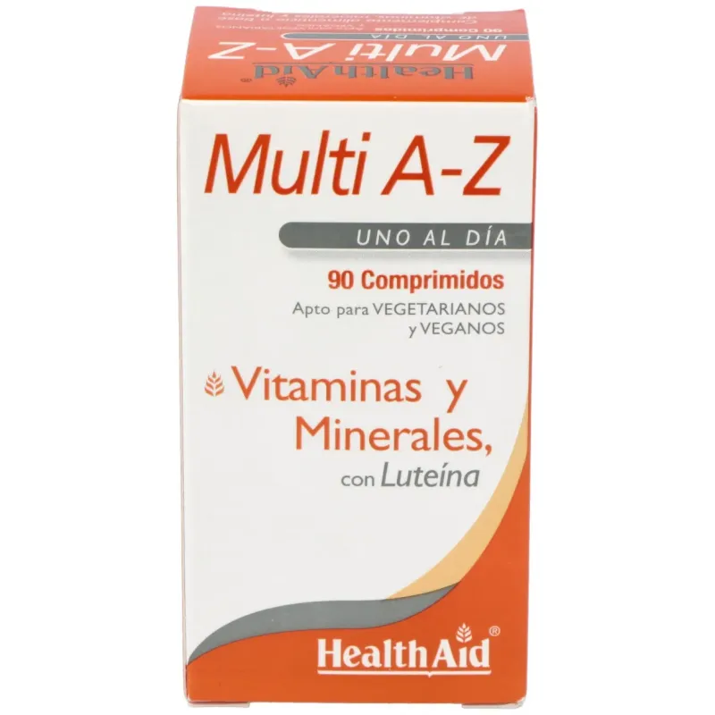 Multivit y minerals a to z 90comp. health aid | Farmacia Barata