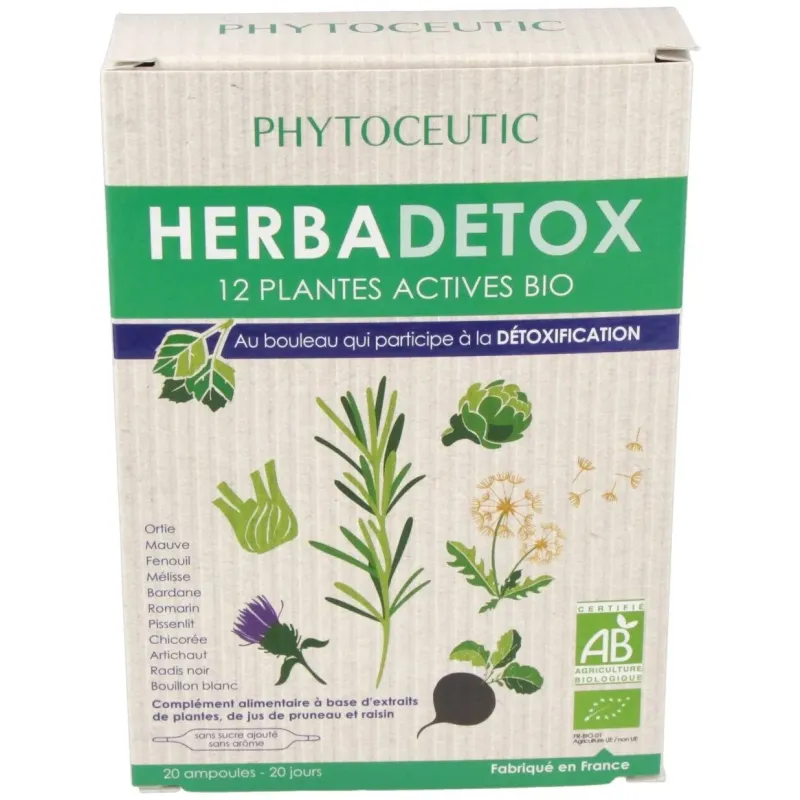 Herbadetox bio (herbadraine) 20amp. phytoceutic | Farmacia Barata