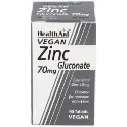 Healthaid gluconato de zinc 70 mg 90 comprimidos