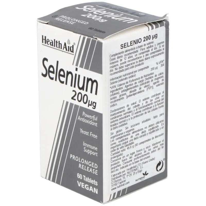 Healthaid selenio 200 gr 60 comprimidos | Farmacia Barata