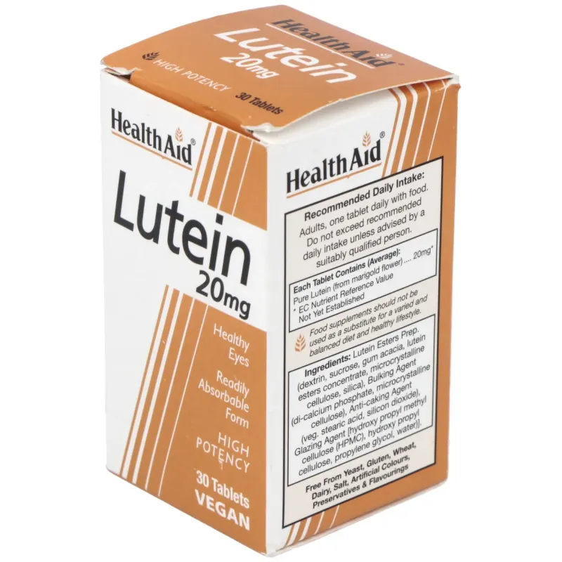 Healthaid luteina 20mg 30 tabletas | Farmacia Barata