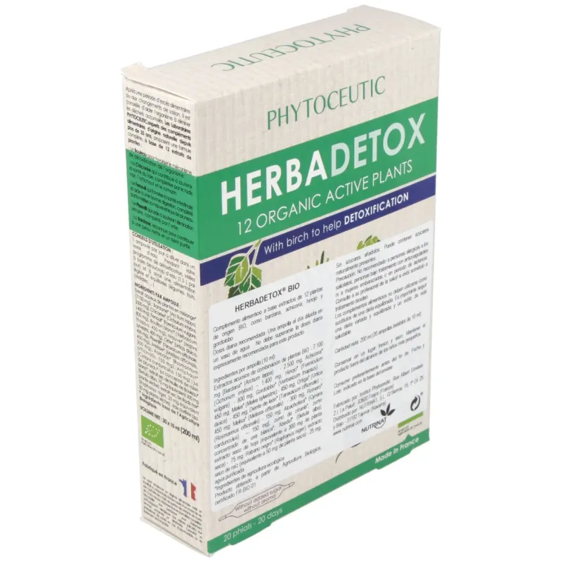 Herbadetox bio (herbadraine) 20amp. phytoceutic | Farmacia Barata