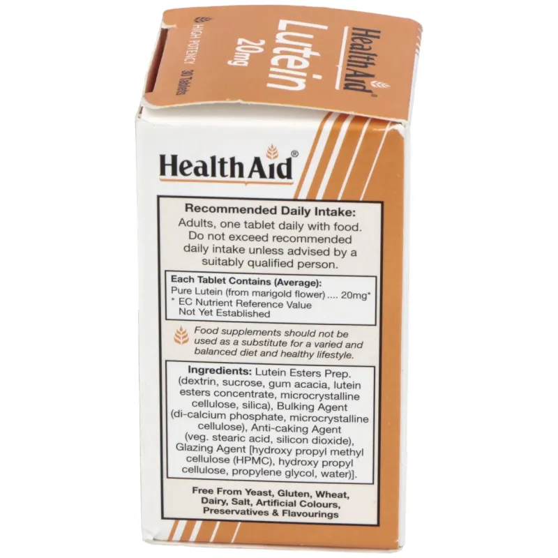 Healthaid luteina 20mg 30 tabletas | Farmacia Barata