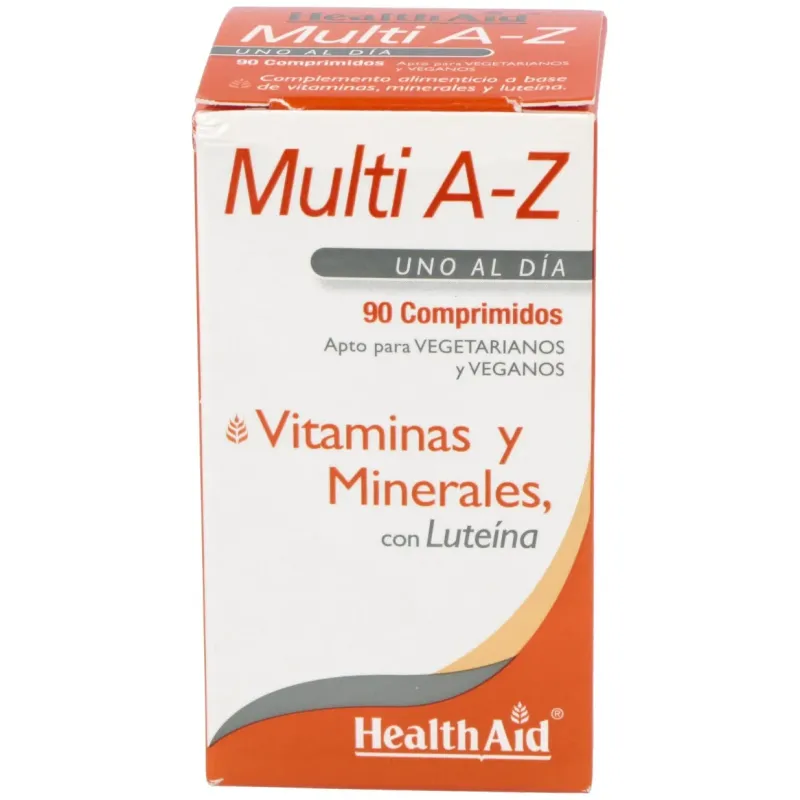 Multivit y minerals a to z 90comp. health aid | Farmacia Barata