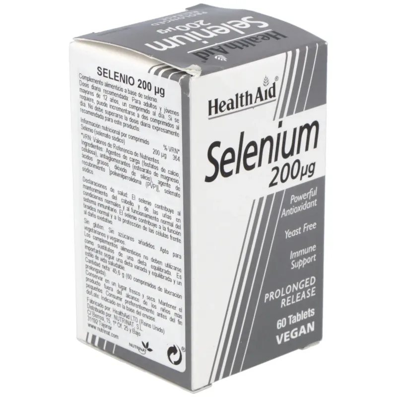 Healthaid selenio 200 gr 60 comprimidos | Farmacia Barata