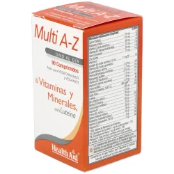 Multivit y minerals a to z 90comp. health aid | Farmacia Barata