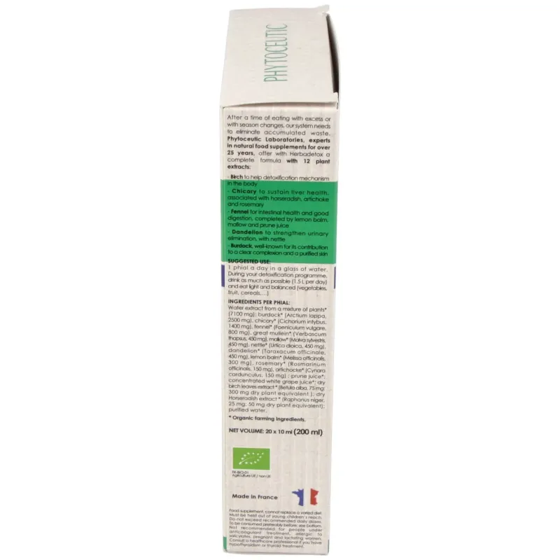 Herbadetox bio (herbadraine) 20amp. phytoceutic | Farmacia Barata