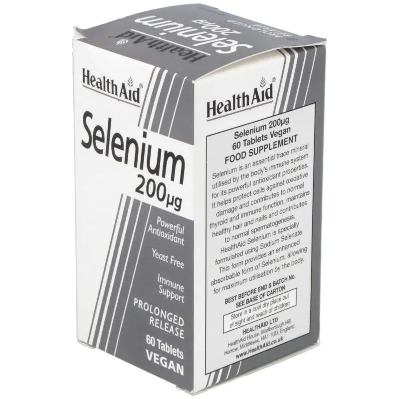 Healthaid selenio 200 gr 60 comprimidos | Farmacia Barata