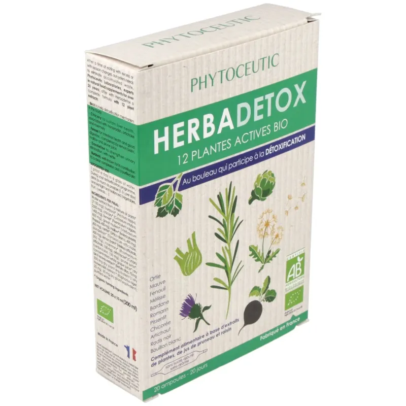 Herbadetox bio (herbadraine) 20amp. phytoceutic | Farmacia Barata