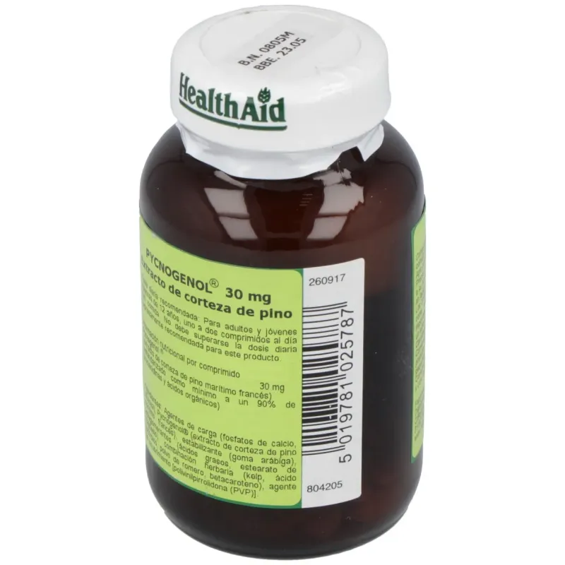 Pycnogenol 30mg. 30comp. health aid | Farmacia Barata