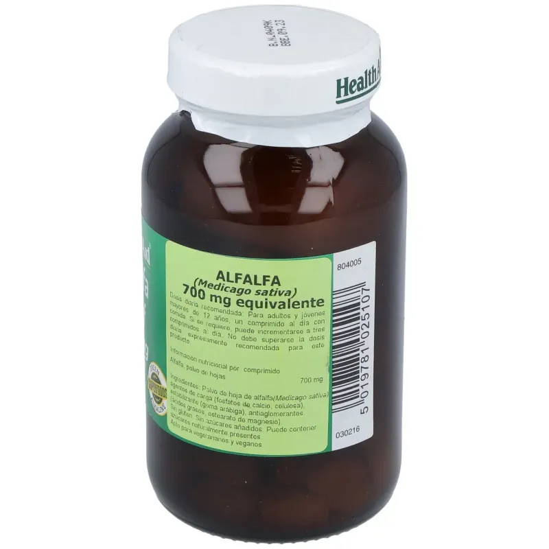 Healthaid alfalfa (medicago sativa) 700 mg 120 comprimidos | Farmacia Barata