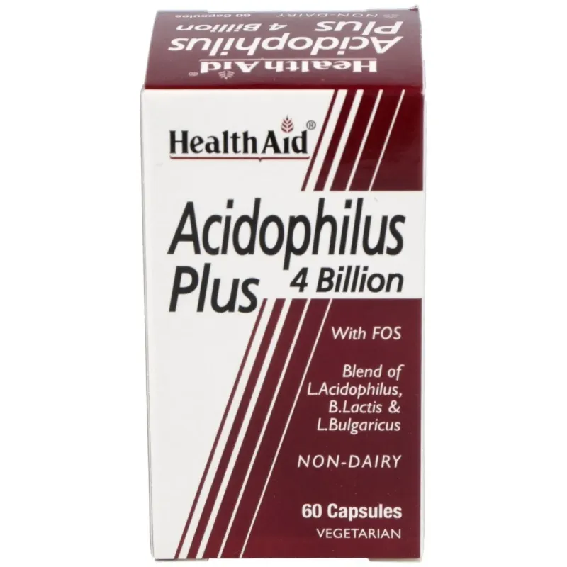 Acidophilus plus 4 billion 60cap. health aid | Farmacia Barata