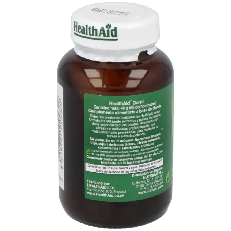 Chlorella 550mg. 60comp. health aid | Farmacia Barata