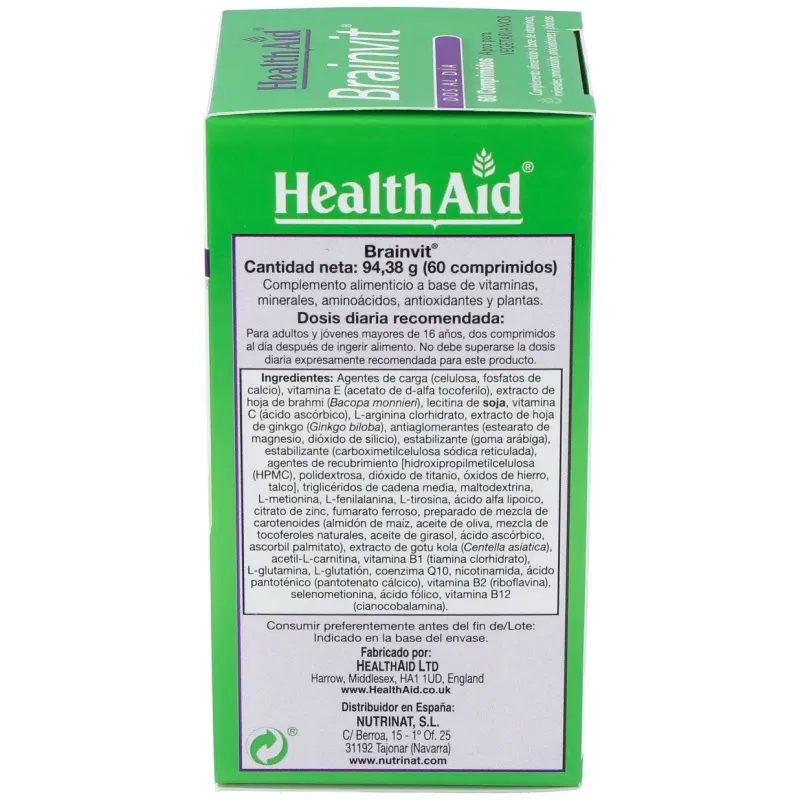 Healthaid brainvit 60caps | Farmacia Barata