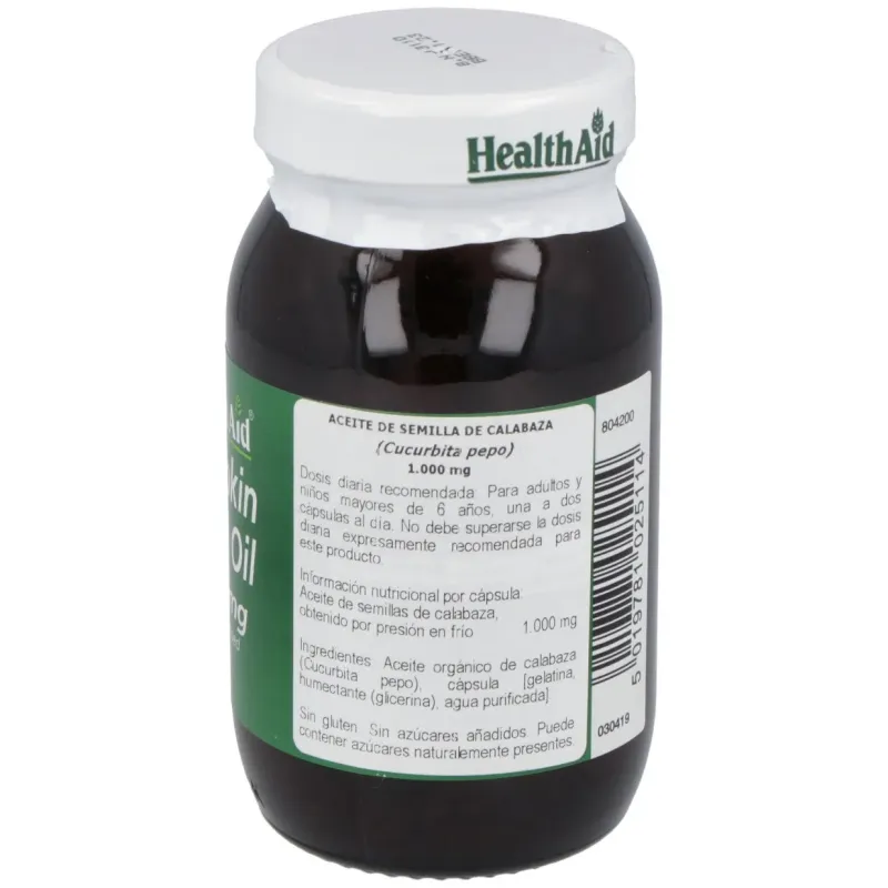 Aceite de semilla de calabaza 60comp. health aid | Farmacia Barata