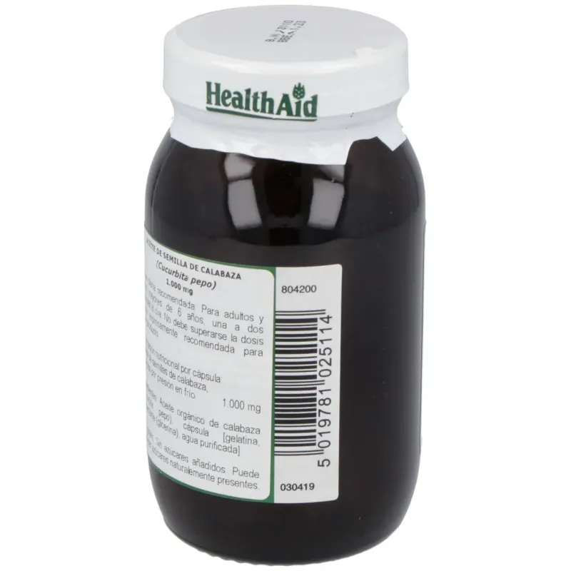 Aceite de semilla de calabaza 60comp. health aid | Farmacia Barata