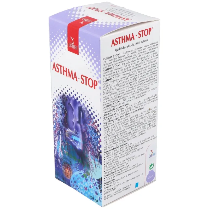 Asthma-stop 250ml. lusodiete | Farmacia Barata