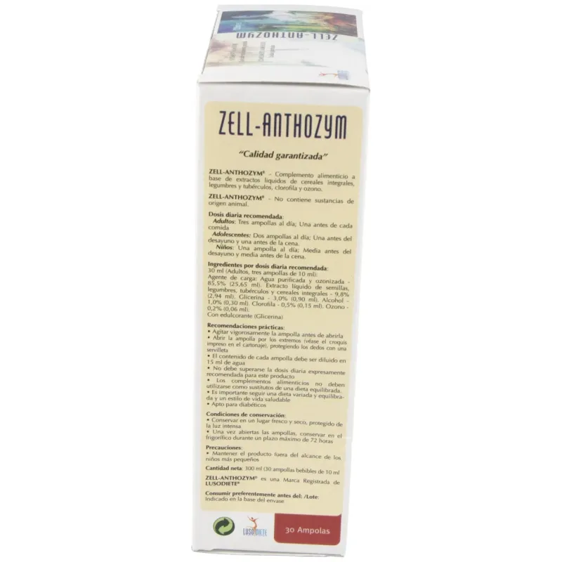 Lusodiete zell-anthozym 30 ampollas | Farmacia Barata