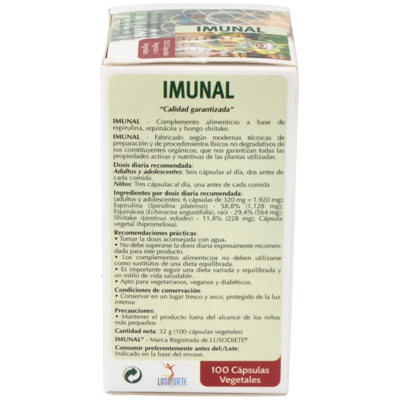 Imunal 100cap. lusodiet | Farmacia Barata