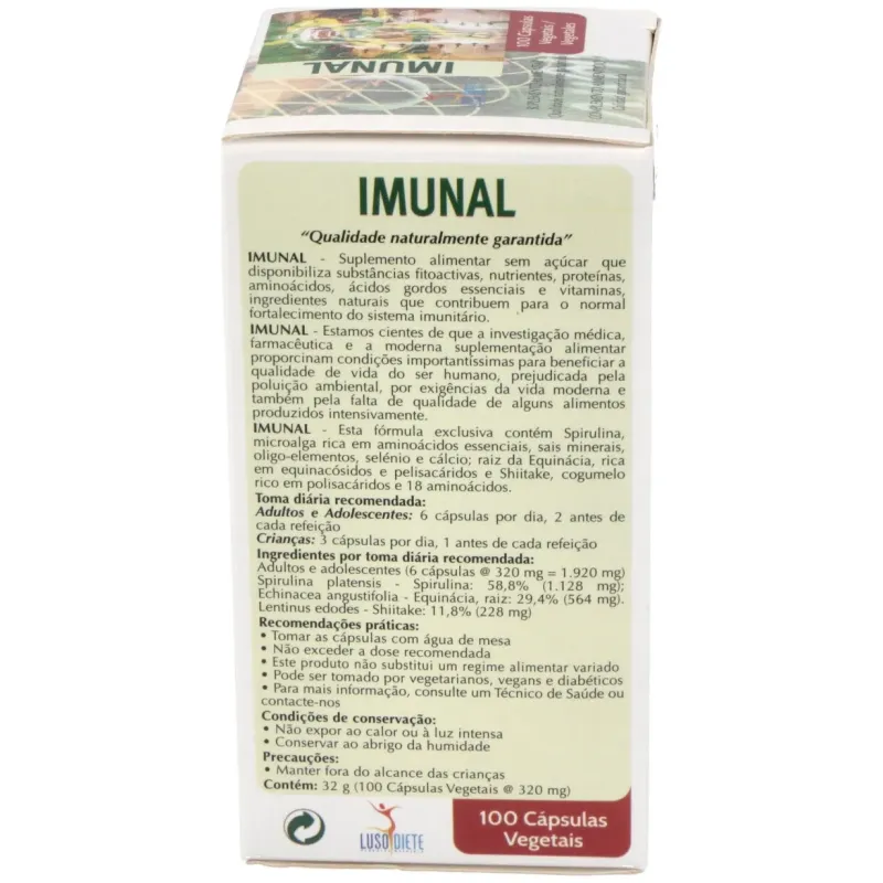 Imunal 100cap. lusodiet | Farmacia Barata