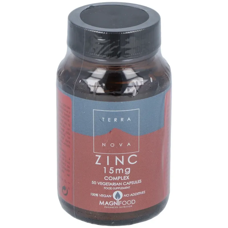 Terranova zinc 15 mg complex 50 cápsulas | Farmacia Barata