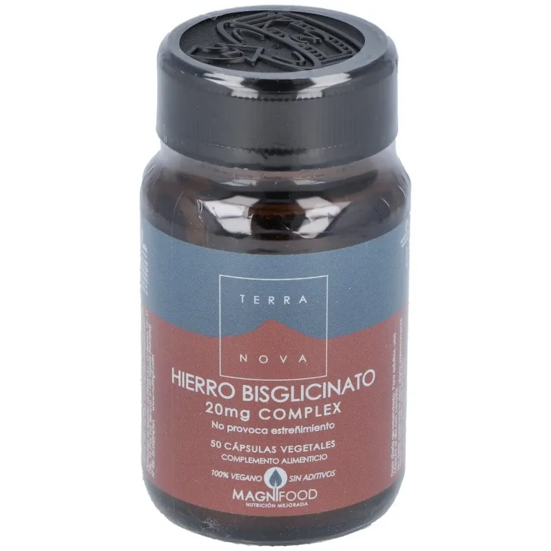 Hierro bisglicinato 20mg. 50vcap. | Farmacia Barata