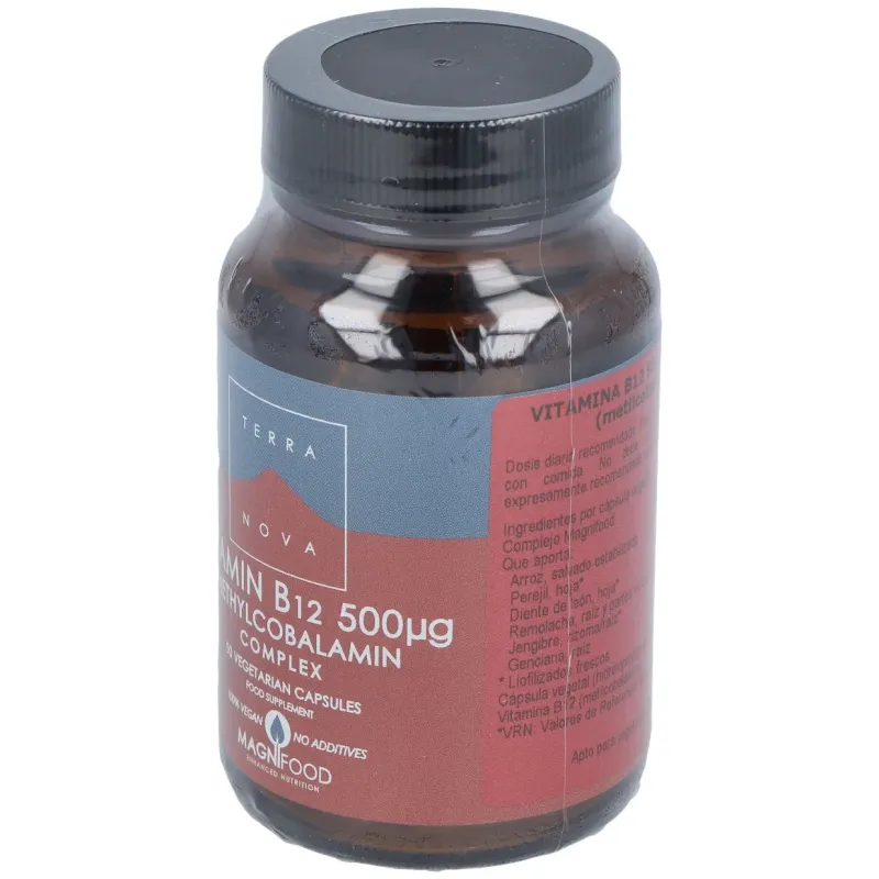 Terranova vitamina b12 500 ui complex (metilcobalamina) 50 cápsulas | Farmacia Barata