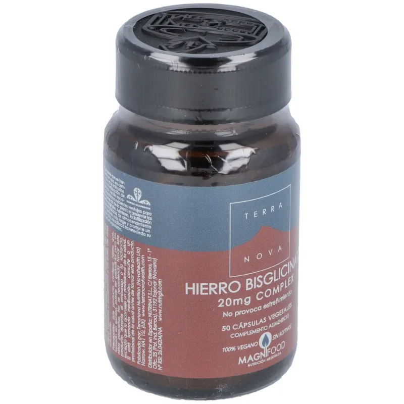 Hierro bisglicinato 20mg. 50vcap. | Farmacia Barata