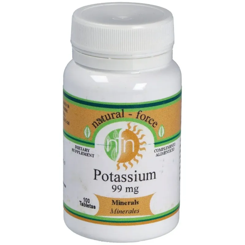 Natural force potasio 99mg 100caps | Farmacia Barata