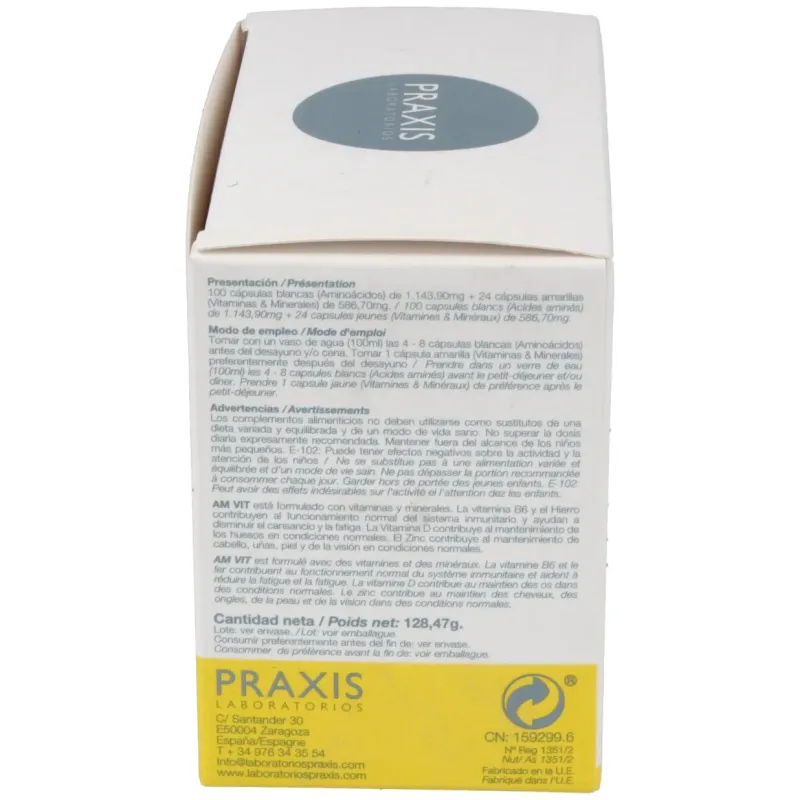 Am-vit (aminoac.+vit+minerales+oligoel) 100+24comp | Farmacia Barata Am-vit (aminoac.+vit+minerales+oligoel) 100+24comp | Farmacia Barata