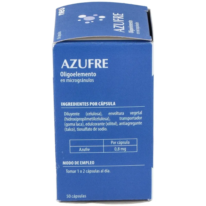 Azufre microgranulos neo 50cap. | Farmacia Barata
