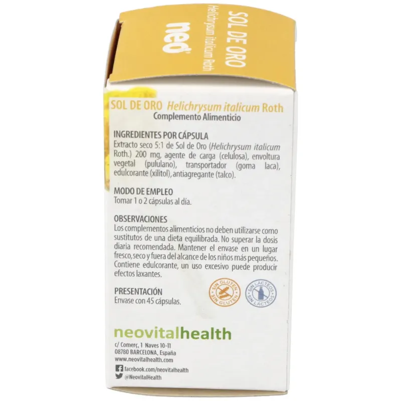Sol de oro microgranulos neo 45cap. | Farmacia Barata