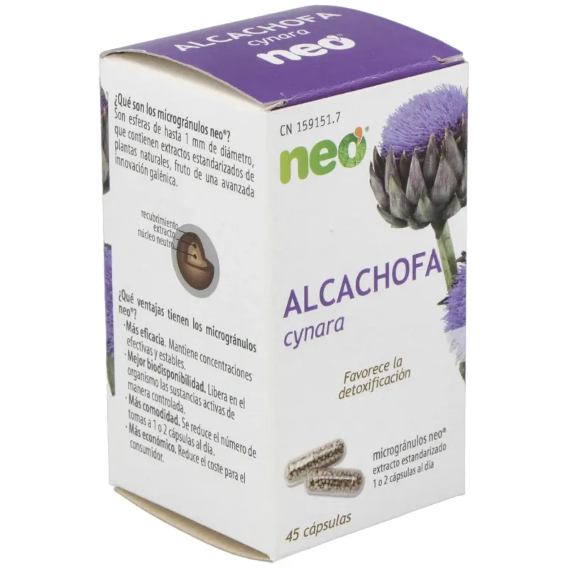 Alcachofa microgranulos neo 45cap. | Farmacia Barata